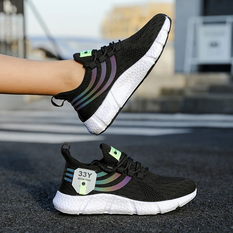 Herren Casual Sportschuhe Atmungsaktive Leichte Sneaker Outdoor Mesh Schwarze Laufschuhe Athletische Jogging-Turnschuhe Wanderschuhe