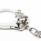 DUTRIEUX Edelstahl Handschellen BDSM Fesselset Verstellbare Metallfußfesseln Kette Fetisch Fesseln Sexspielzeug für Paare