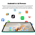 Sauenaneo PC Tablet 4 GB RAM 64 GB ROM (1 TB Erweiterung) unterstützt Google Office Dual-SIM-Karten Dual-Kameras Android 11