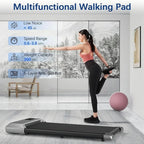 300lbs Laufband für Zuhause 2.5HP Laufbänder Walking Pad LCD Digitalanzeige 2in1 Walking Running Fitnessgerät