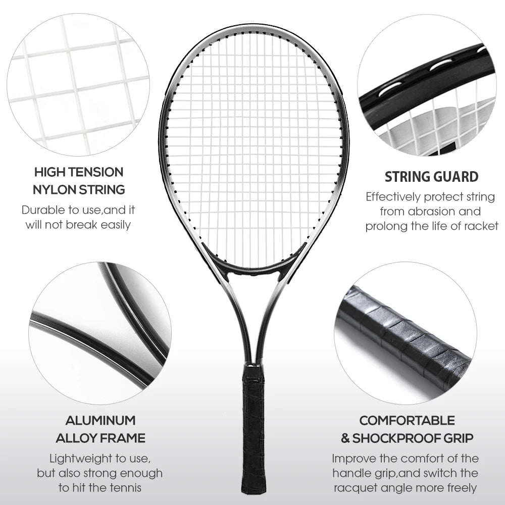 Tennisschläger Leichtgewicht Stoßfest Tennisschläger mit Tragetasche Outdoor-Sport