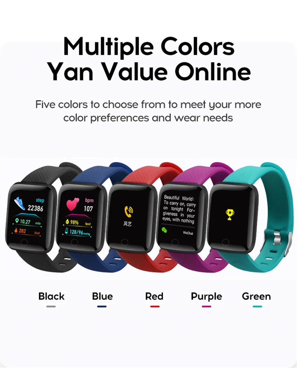 Smartwatch Herren Damen Armbanduhren Smart Watch Nachrichten Fitness Tracker Armband Geburtstagsgeschenk Elektronische Uhr für Android IOS