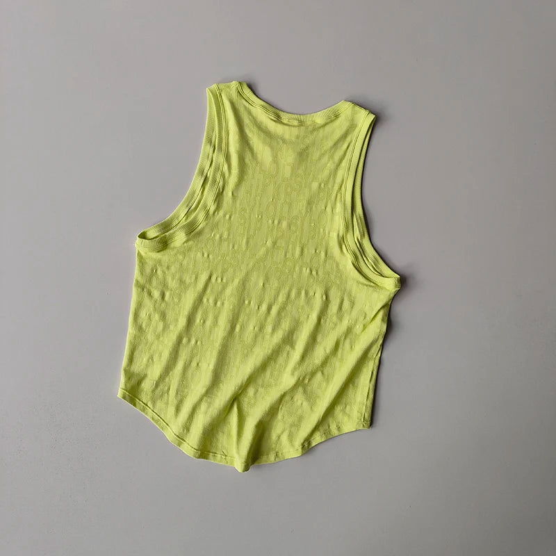 Neue ärmellose Pilates-Sportbluse für Damen, sommerliche, dünne Weste, Fitness, schnelltrocknende, ärmellose Yoga-Shirts, Oberteil, lockerer Anzug