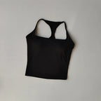 Sport- und Fitnessweste mit Brustpolster Sommer Stoßfest Schönheitsrücken Nude Feeling Anzug Pilates Training Yoga Top Yoga Kleidung