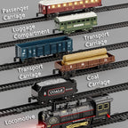 Kinder Retro Elektro-Dampfzug Schienenspielzeug Klassische Eisenbahn Güterzug Hochgeschwindigkeitsstrecken Zugmodell Jungen Spielzeug Weihnachtsgeschenk