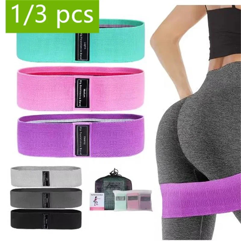 Fabric Resistance Hip Booty Bands Glute Thigh Elastic Workout Squat Circle Stretch Fitness Strips Loops Yoga Gym Equipment 3Pcs Hauptbild