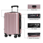 YONSLY Hartschalenkoffer 20/24/28 Zoll mit TSA-Schloss YKK-Reißverschluss 4 leise 360°-Rollen Netzfach Trolley Rollgepäck Handgepäck Koffer für Geschäftsreisen, Urlaube, Familienausflüge und Wochenendtrips