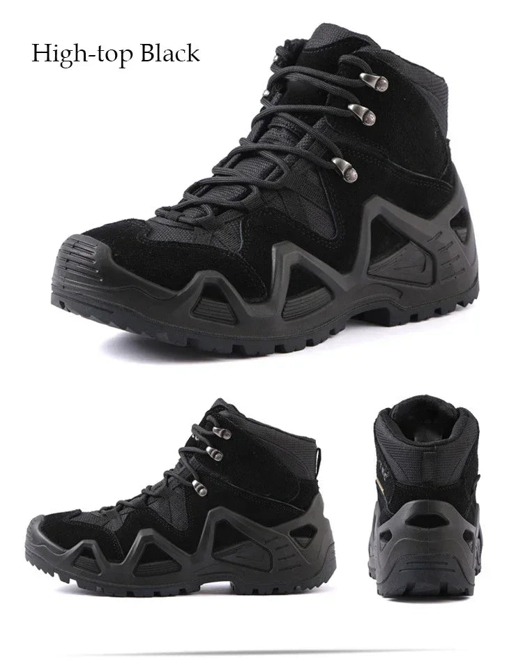 Herren Freizeit Jagd Stiefeletten Outdoor Taktische Wanderschuhe Herren Stiefel Jagd Arbeitsstiefel für Motorradschuhe Militärstiefel