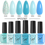 LILYCUTE Nagelgel-Politur-Set, Rosa Grün, Frühling, DIY-Nagelkunst-Design, lang anhaltend, Soak Off UV Gel, Maniküre, Malgel, Vernis-Kit