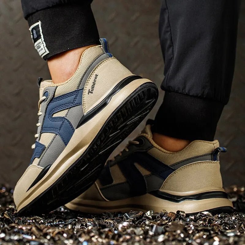 Sicherheitsschuhe Herren mit Stahlkappe Anti-Smash Arbeitsschuhe Sneaker Leicht Stichschutz Unzerstörbare Schuhe Dropshipping