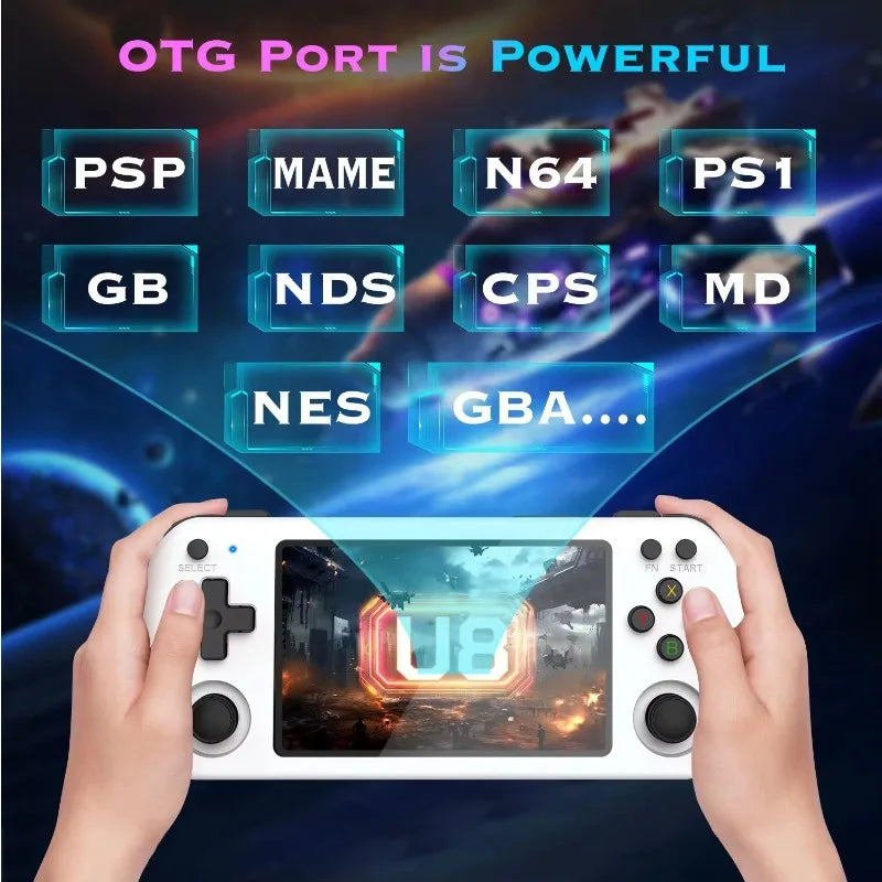 U8 Retro Handheld Spielekonsole Linux System 4.0 Zoll IPS Bildschirm R35s Pro Tragbarer Taschen-Videospieler