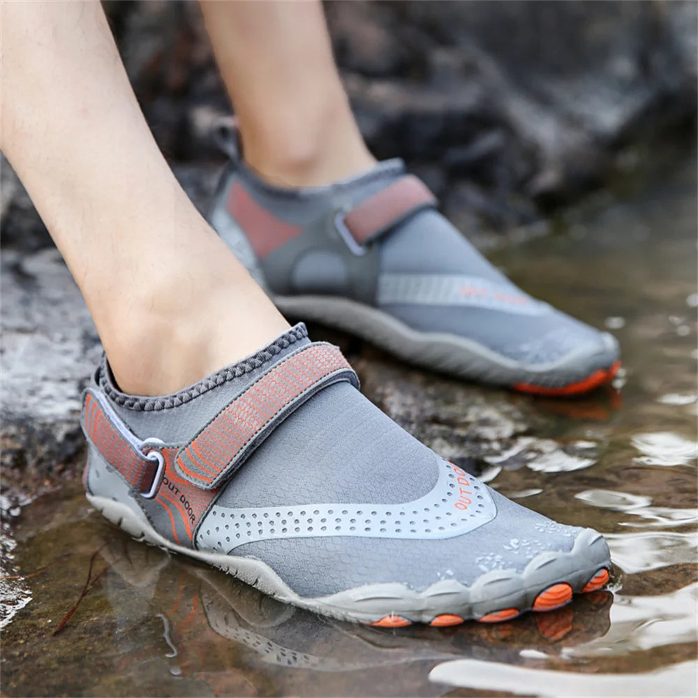 Herren Damen Wasserschuhe Schnell Trocknend Rutschfest Fünf-Finger-Schuhe Outdoor-Watschuhe Schwimmschuhe Barfuß Aquaschuhe Leichte Sneakers