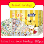 60/120/240/360/480pcs Cartoon Pattern Waterproof Hemostasis Band Aid Stickers for Kids Adhesive Bandage Wound Plaster First Aid