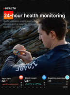 2025Neue GPS Smartwatch für Xiaomi IOS Militärkompass Taschenlampe Smartwatch Herren 10ATM Wasserdicht 100+Sportmodi BT Anruf Uhr