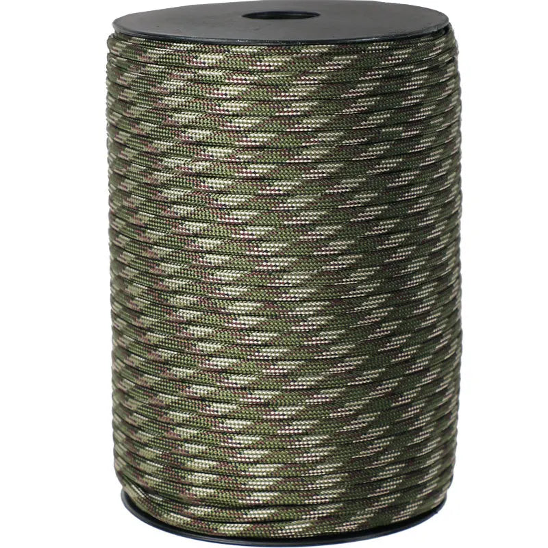100/50M 550 Military Standard 9-Strang Paracord Seil 4mm Outdoor Fallschirmleine Survival Schirmzeltleine Wäscheleine