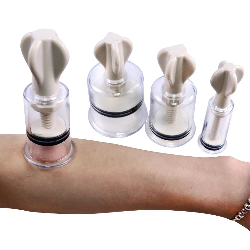 Professioneller Schröpfkopf, medizinischer chinesischer Vakuum-Körpermassagegerät, Stimulation, Vakuum-Schröpfen, Brustwarzen-Sauger, Umkehr-Saugvergrößerungsbecher