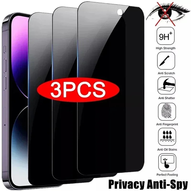 3 Stück Blickschutzfolie für iPhone 17 16 15 14 13 11 12 Pro Max Mini Plus Anti-Spionage Schutzglas für iPhone XR X XS 16e Hauptbild