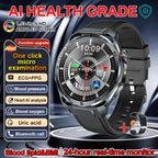 EKG High-End Gesundheits-Smartwatch Herren Blutdruck Lipide Blutsauerstoff Körperanalyse Harnsäure Gesundheitstracker Smartwatch Herren Damen