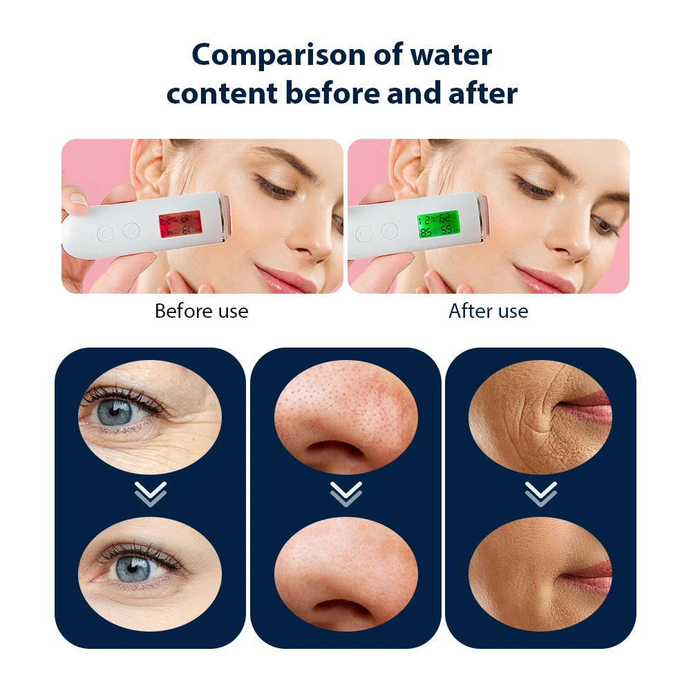 Tragbares Sauerstoff-Blasen-Gesichtsgerät CO2-Blasenstift Aqua Skin Gesichtsreinigungs-SPA-Schönheitsgerät CO2-Pod-Massagegerät