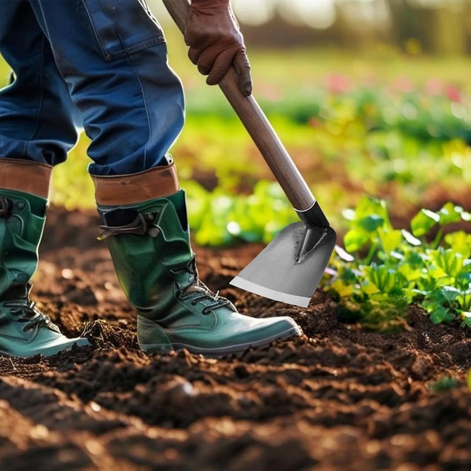 Gartenhacke Manganstahl Gartenhacke zum Jäten Hochleistungs-Handwerkzeuge Ersatzteile Grabkultivator zum Lockern von Land
