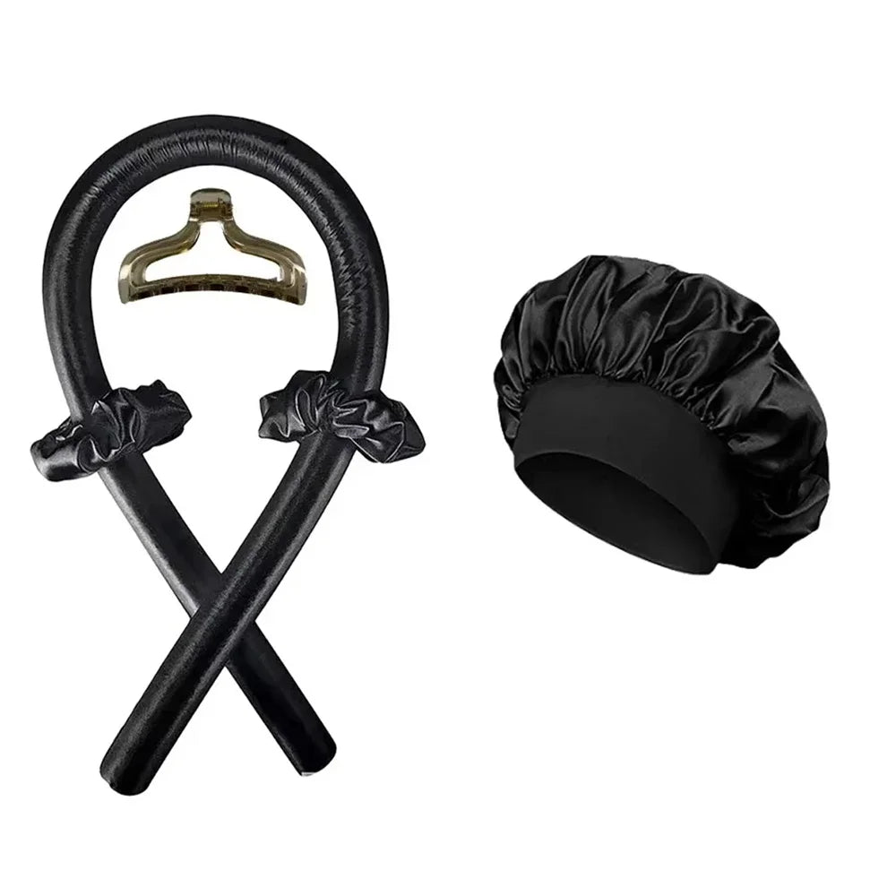Hitzefreier Lockenstab Nachtmütze ohne Hitze Haarband faule Lockenwickler Stirnband Haarroller Schlafendes weiches Stirnband Haarstyling-Tools
