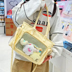 Neue Y2K Süße Japanische Ita Bag Lolita Mädchen Transparente Umhängetasche Große Kapazität Umhängetasche Lässige Tasche DIY Display Handtaschen