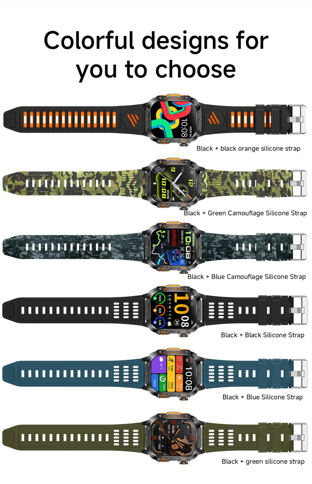 2025Neue GPS Smartwatch für Xiaomi IOS Militärkompass Taschenlampe Smartwatch Herren 10ATM Wasserdicht 100+Sportmodi BT Anruf Uhr