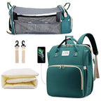 3-in-1-Wickeltaschen-Rucksack, faltbares Babybett, wasserdichte Reisetasche mit USB-Ladefunktion, Wickeltaschen-Rucksack mit Wickelbett, 3 Typen