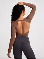 Cloud Hide Black Beauty Back Yoga Shirts Damen Langarmbluse Übergröße Sport Gym Fitness Top Laufshirt Workout Shirt