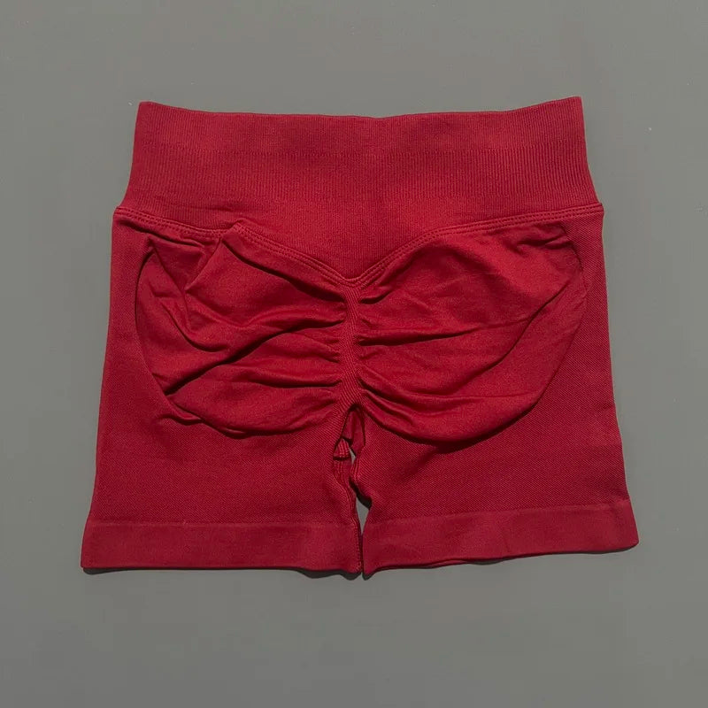 HISTELLO Impacts Shorts 4.5" Women Fitness Sports Biker Shorts Low Waist Gym Short Workout Scrunch Butt Yoga Seamless Leggings