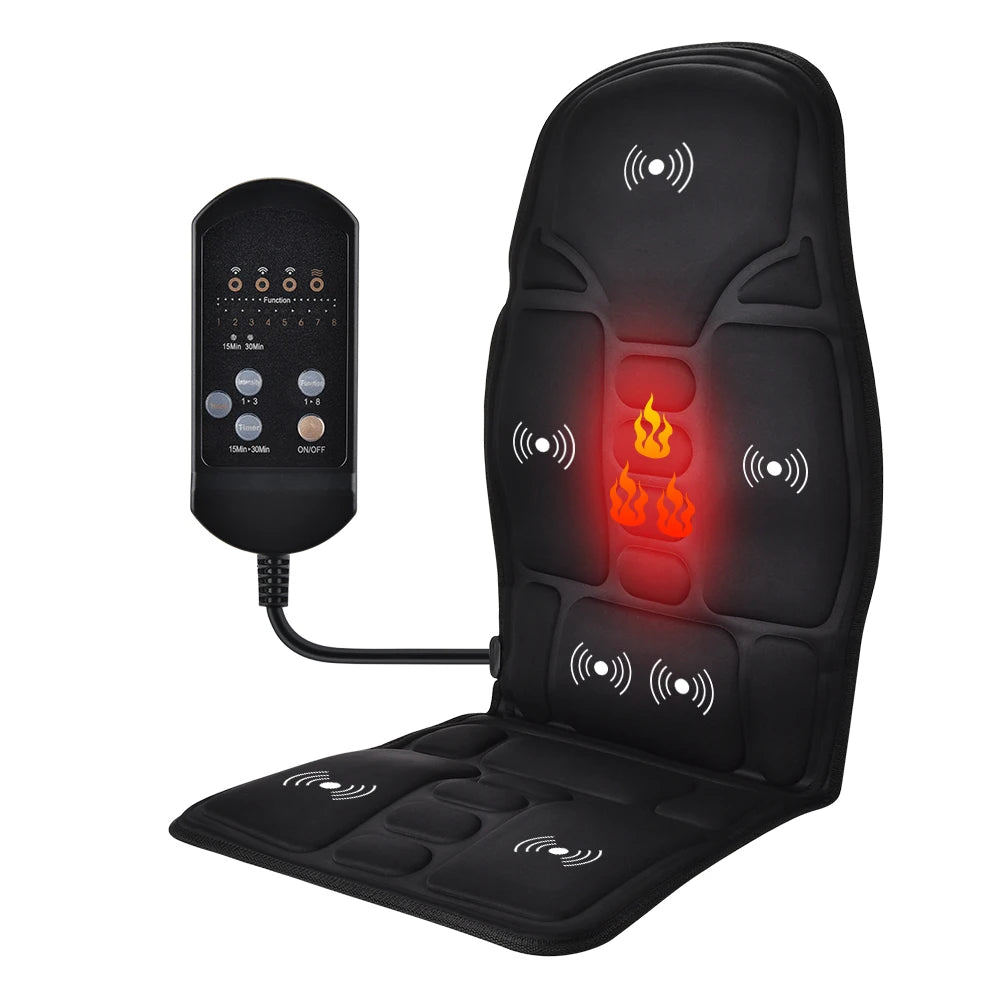 Massagesitzauflage Elektrisch Heizend Vibrationsmassage Nacken Rücken Körperkissen Massage für Auto Zuhause Lendenwirbelmatratze Hauptbild