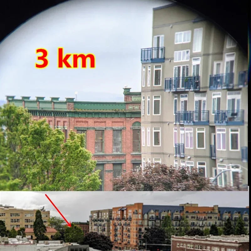 Leistungsstarkes Fern Fernglas Monokular Teleskop Faltbar Tragbar BAK4 FMC Optik Jumelles für Outdoor Camping Jagd Konzert