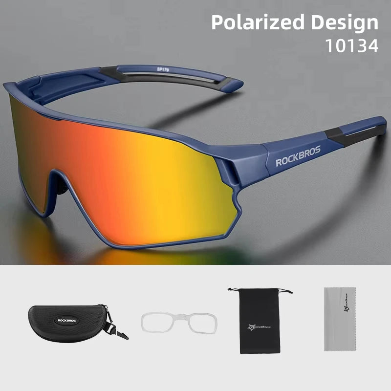ROCKBROS Fahrrad Polarisierte Brille MTB Rennrad Sonnenbrille UV400 Fahrrad Sonnenschutz Leicht Unisex Fahrrad Sportausrüstung