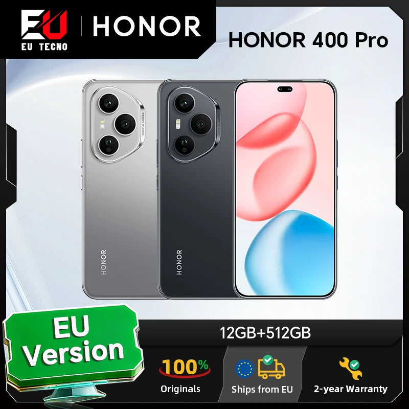 HONOR 400 Pro 5G, EU-Version, 5G Smartphone, 200MP Ultra-Clear AI Hauptkamera, Qualcomm Snapdragon 8 Gen 3, 5300mAh Akku Hauptbild