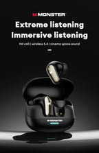 Monster MQT52 Bluetooth 5.4 Wireless Kopfhörer 24 Std. Akkulaufzeit Stereo-Kopfhörer Niedrige Latenz Gaming Dual-Modus Headset Geschenk