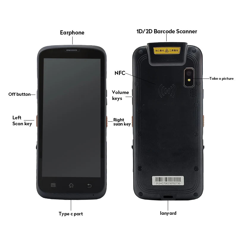 Android 12 Handheld PDAs 1D 2D QR Barcode-Scanner für mobile Datenerfassung im Inventar