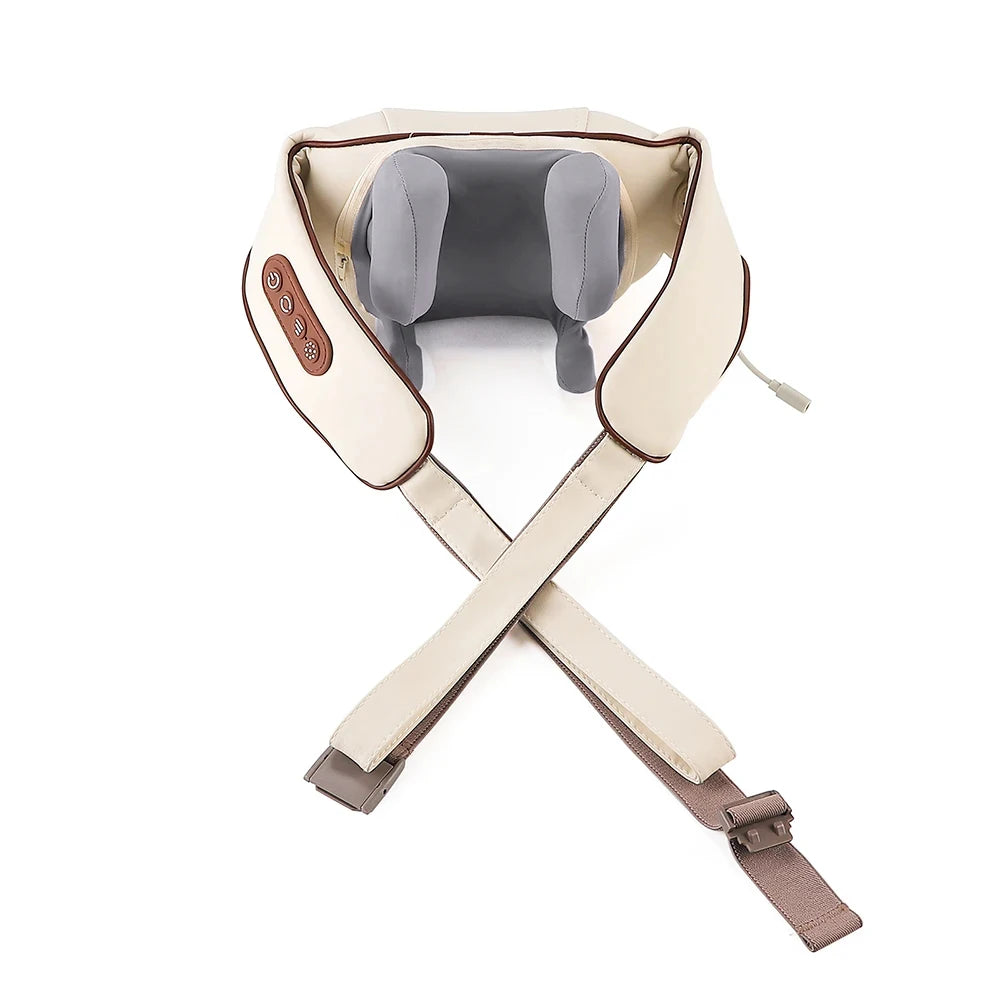 Foreverlily 26W Bürstenloser Motor Nacken- und Schultermassagegerät Kabelloses Nacken- und Rückenmassage-Schal Nackenmassager
