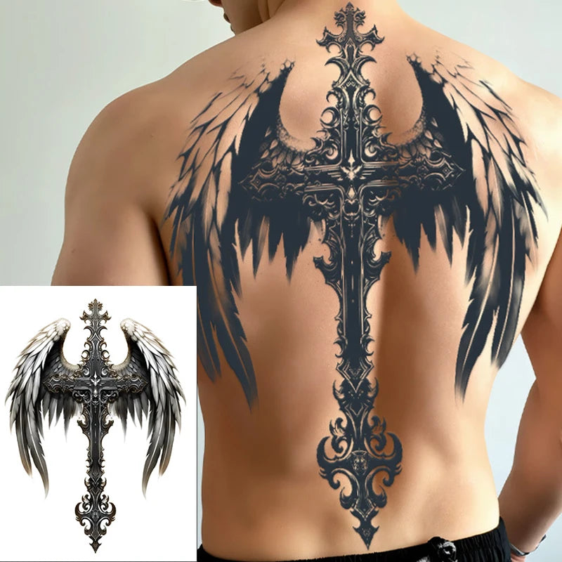 Magic Juice Tinte Wasserdichte Tattoo Aufkleber Große Größe Kräutersaft Temporäre Tattoos Männer Body Art Drache Tiger