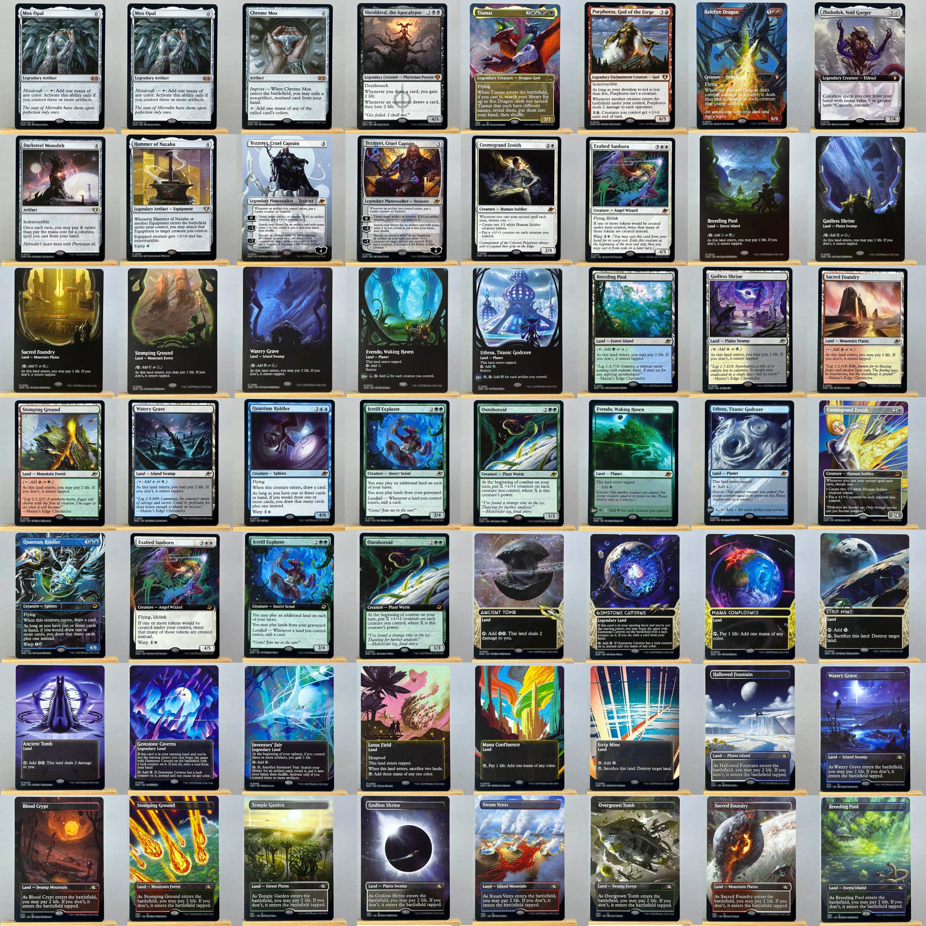 Ganze Reihe TCG-Karten für Heimspiel-Proxy: Magical Power 9 Beta Fetch Lands, VMA Dual, Schockländer, Der Eine Ring, Sammel-Sol Ring