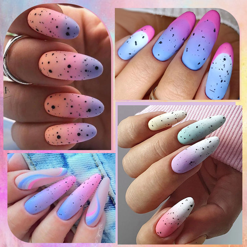 LILYCUTE 7ML 6PCS Neon Gel Nagellack Set fluoreszierend Farbwechsel Semi Permanent Soak Off Maniküre-Kit Nail Art Gel