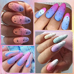 LILYCUTE 7ML 6PCS Neon Gel Nagellack Set fluoreszierend Farbwechsel Semi Permanent Soak Off Maniküre-Kit Nail Art Gel
