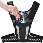 Ultraleichte Laufweste mit Handytasche Trinkflaschenhalter Atmungsaktiver Trinkrucksack für Outdoor-Radfahren Wandern Trail