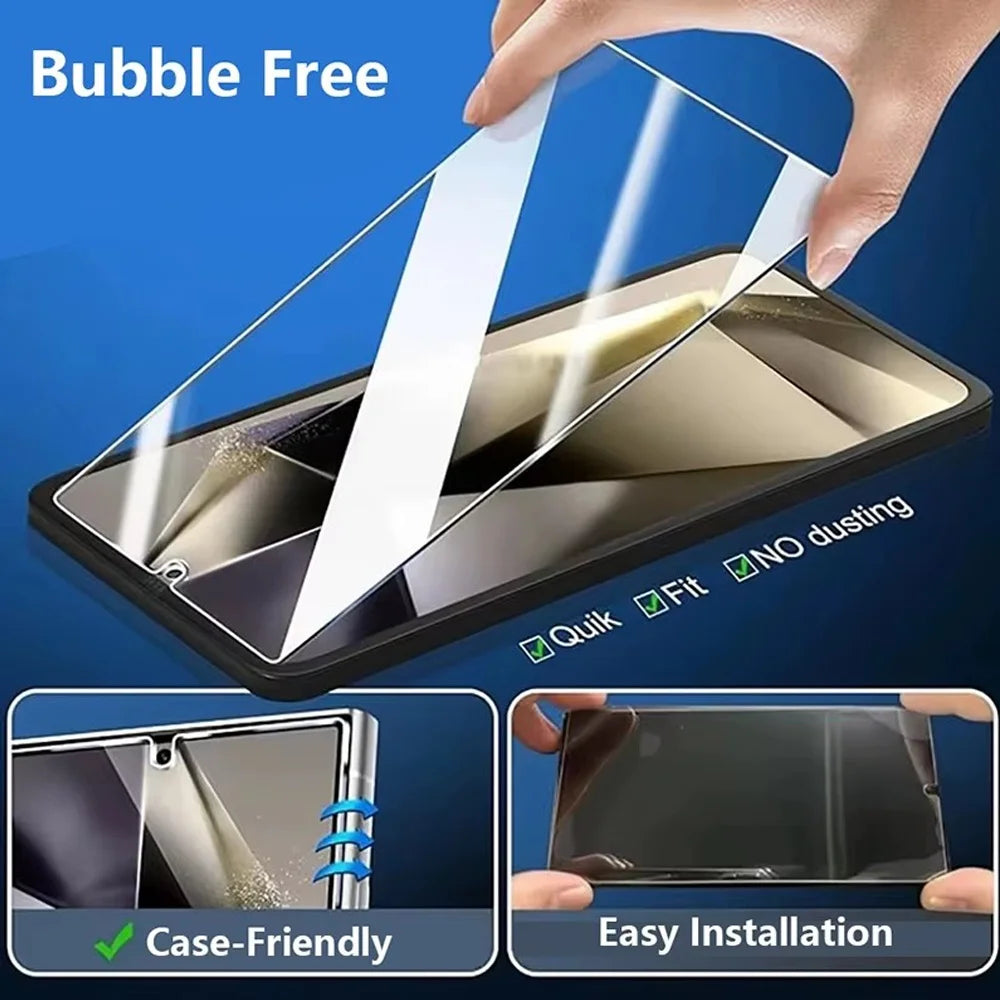 S26 S25 Ultra Schutzglas für Samsung Galaxy S25 S24 Ultra Displayschutzfolie A17 A27 A37 A57 A56 A36 A26 A55 A54 A53 A15 A16 A35 Glas S21 S22 S23 Plus Pelicula Cristal Templado S24 FE Telefon Frontfolie