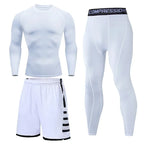 Herren Lauf-Trainingsanzug Fitness Sportbekleidungs-Set Kompressions-Leggings Sportkleidung Gym Enganliegende Jogginghose Rash Guard Lycra