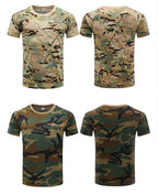 Outdoor Sports Men T-Shirts 3D Camouflage Quick Dry O Neck Short Sleeve Tops Shirt Camo Hiking Hunting T Shirt