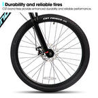 HILAND 26 Zoll Mountainbike aus Aluminiumlegierung für Damen und Herren, 21-Gang-Fahrrad mit mechanischen Scheibenbremsen, Federgabel