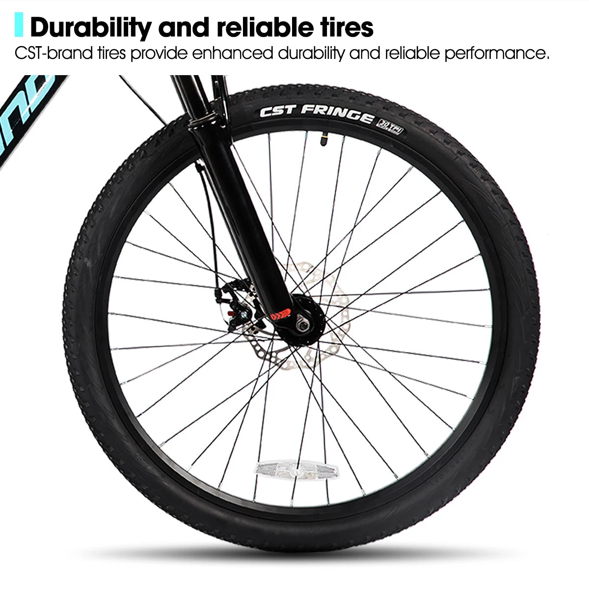 HILAND 26 Zoll Mountainbike aus Aluminiumlegierung für Damen und Herren, 21-Gang-Fahrrad mit mechanischen Scheibenbremsen, Federgabel