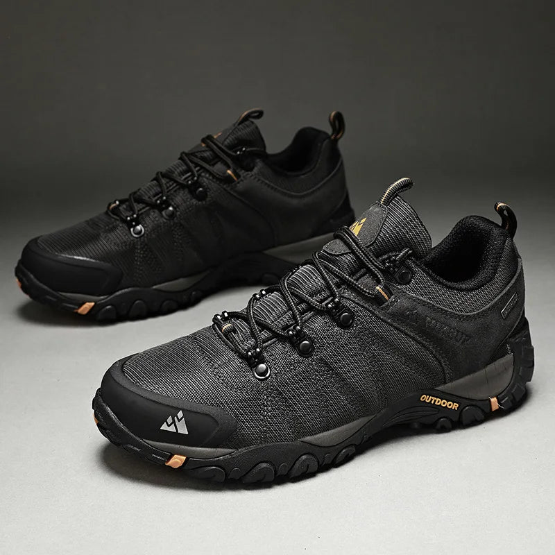 HIKEUP Rutschfeste Herren Wanderschuhe Atmungsaktive Outdoor Abriebfeste Spritzwassergeschützte Kletterschuhe Herren Sneaker Tourismus Bergschuhe