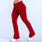 NCLAGEN Vision Flares Damen Fitnessstudio Fashion Yogahosen mit überkreuzter Vorderseite, hoher Taille, nahtlosen Sport-Leggings, Fitness-Hosen mit weitem Bein