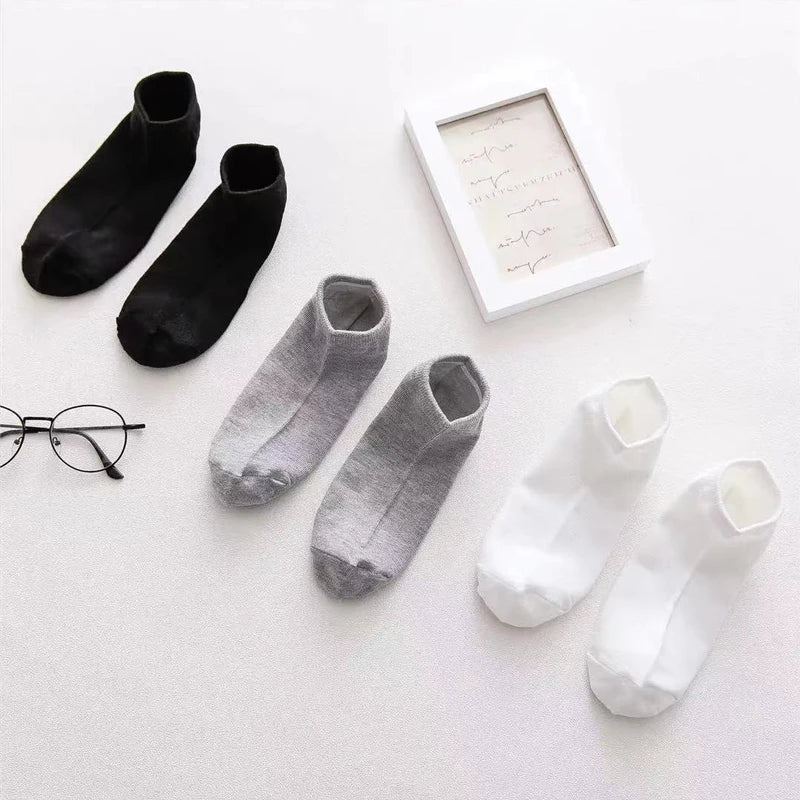 10/20/30 Paar Herren Socken Ankle Socks Weiß Schwarz Atmungsaktiv Bequem Schweißabsorbierend Boot Socken Unisex Freizeit Uni Kurze Socken Zweitbild